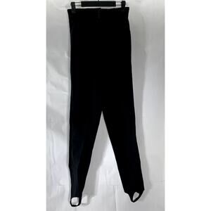 MR. CAT By Isabel De Pedro Women's Black Button-Front Skinny Stirrup Pant SZ 4